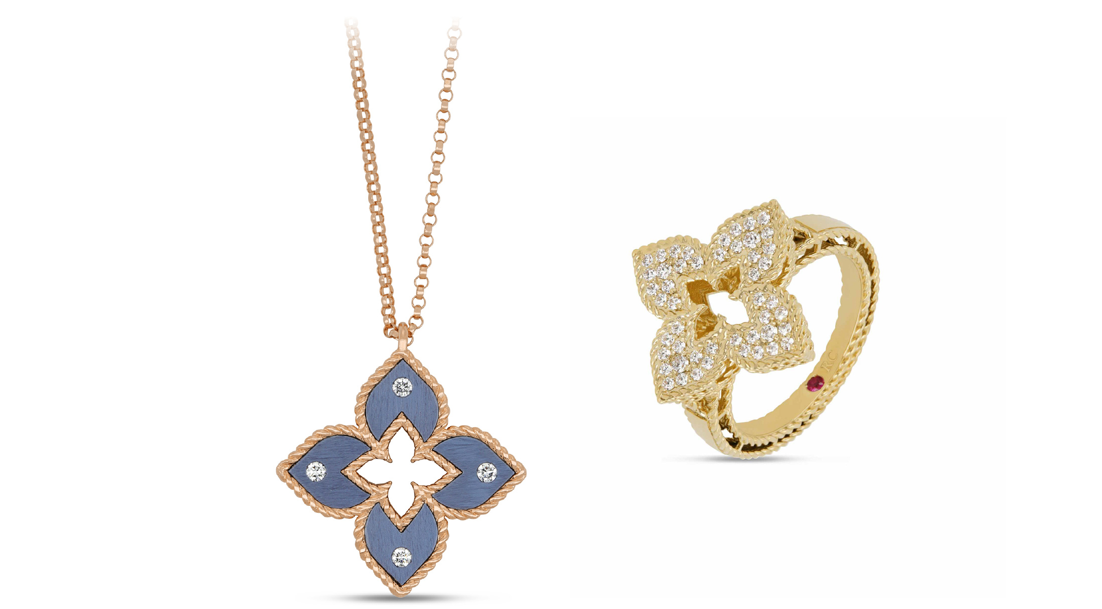 ジュエリーをデザインするロベルトコインの手元