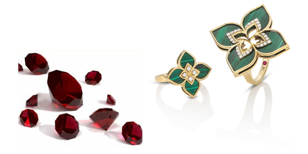 ロベルトコインのダイヤモンド付きプリンセスフラワーリング