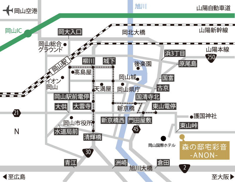 森の邸宅彩音MAP